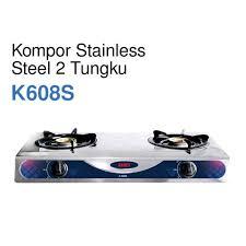 Promo Sanex K-608 S Kompor Gas 2 Tungku (Stainless Steel)