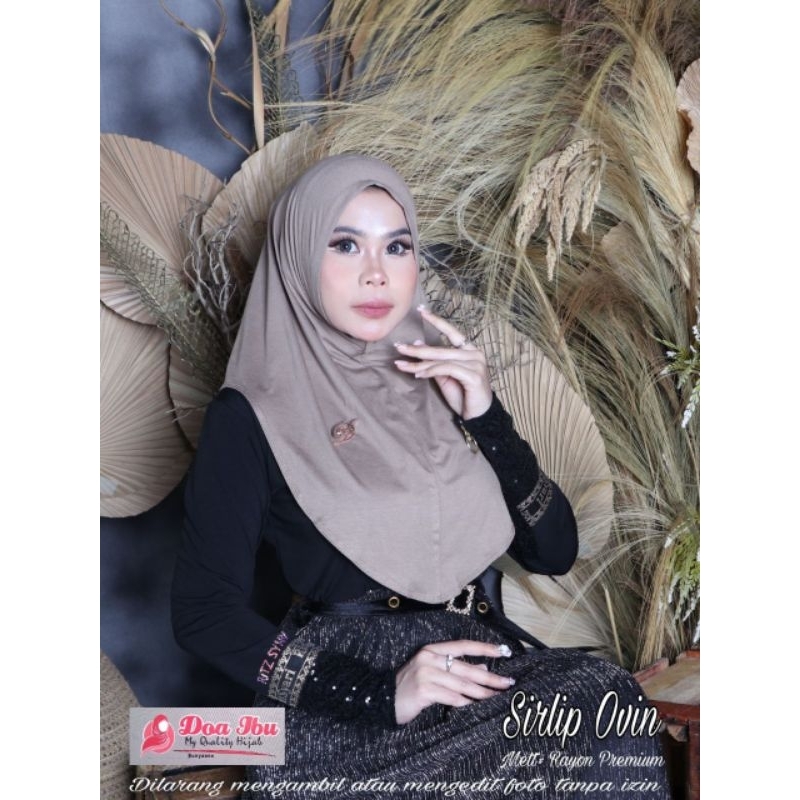 DOI SIRIA LIPAT OVAL MINI JILBAB INSTAN DOA IBU RAYON PREMIUM
