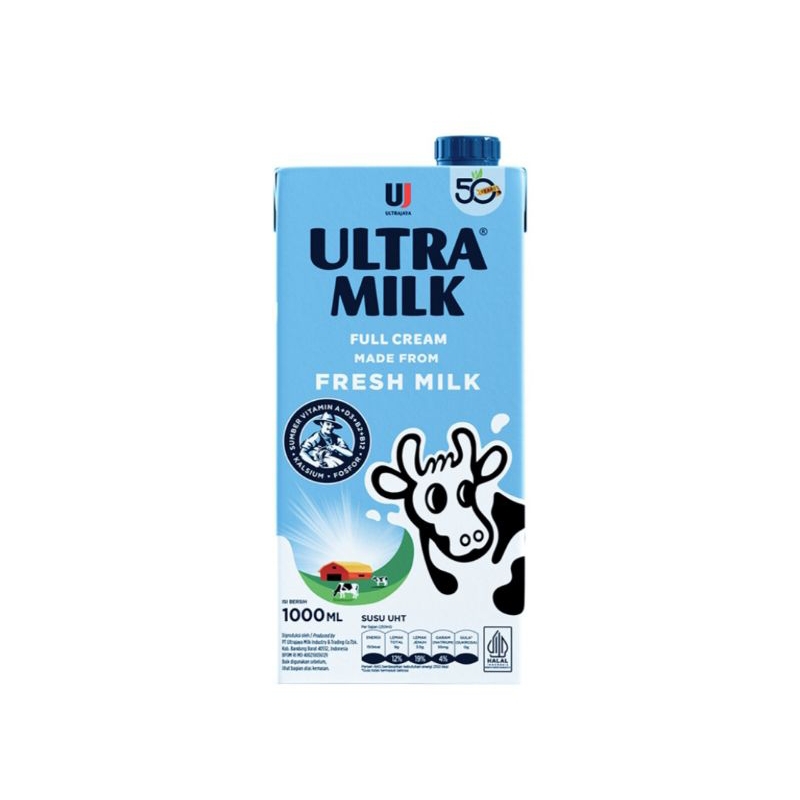 

Ultra Milk Full Cream 1 Liter / Susu UHT / Susu Anak