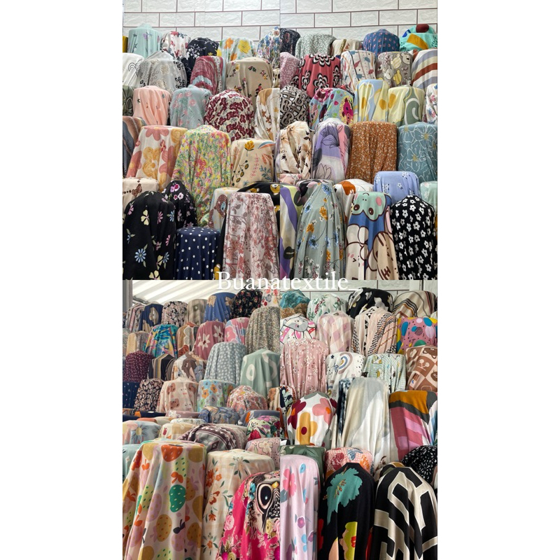 Katun Rayon Viscose | Katun Rayon Motif | Kain Rayon Motif Murah