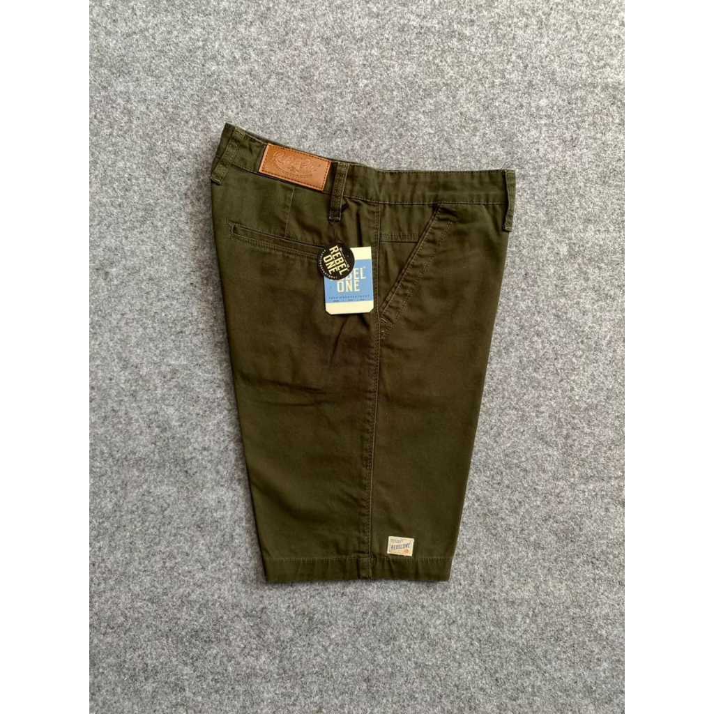 Celana Chinos Pendek Pria Premium Warna Army Size S M L XL