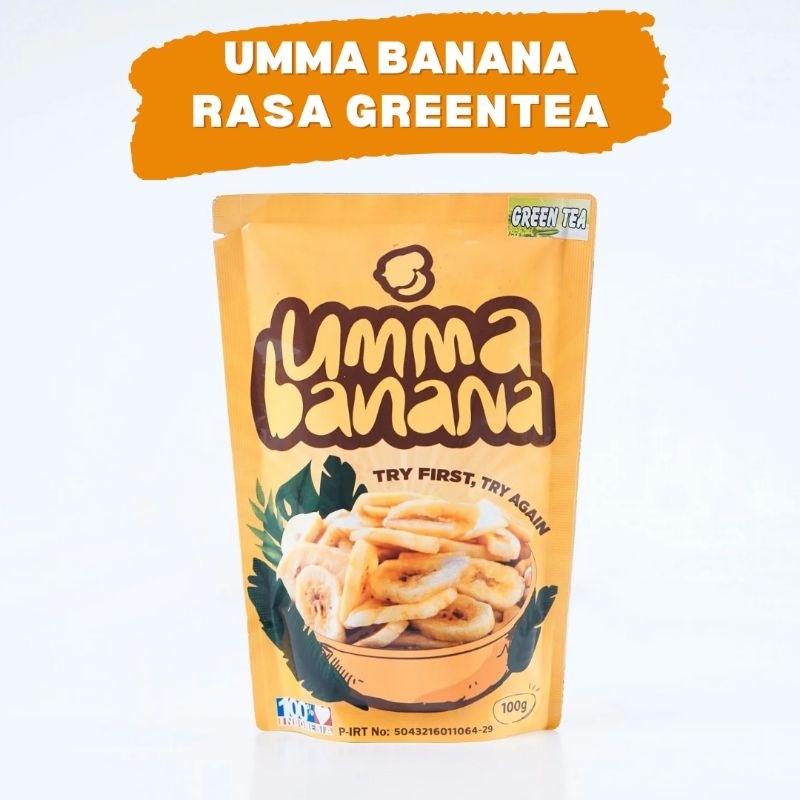 

Keripik pisang rasa greentea (umma banana)