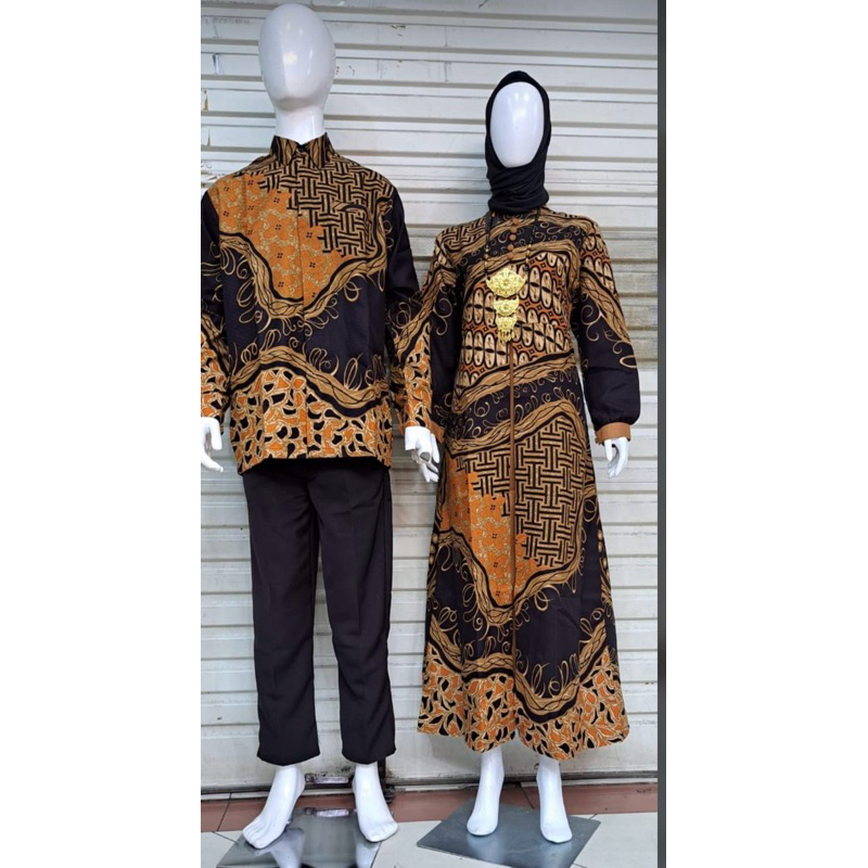 COUPLE BATIK GAMIS&KEMEJA BAHAN DOLBY PREMIUM LAPIS KATUN TOYOBO EXCLUSIVE THAMRIN CITY