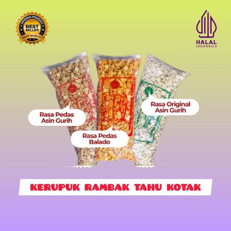 

KERUPUK/RAMBAK TAHU KOTAK 1kg / 1Bal