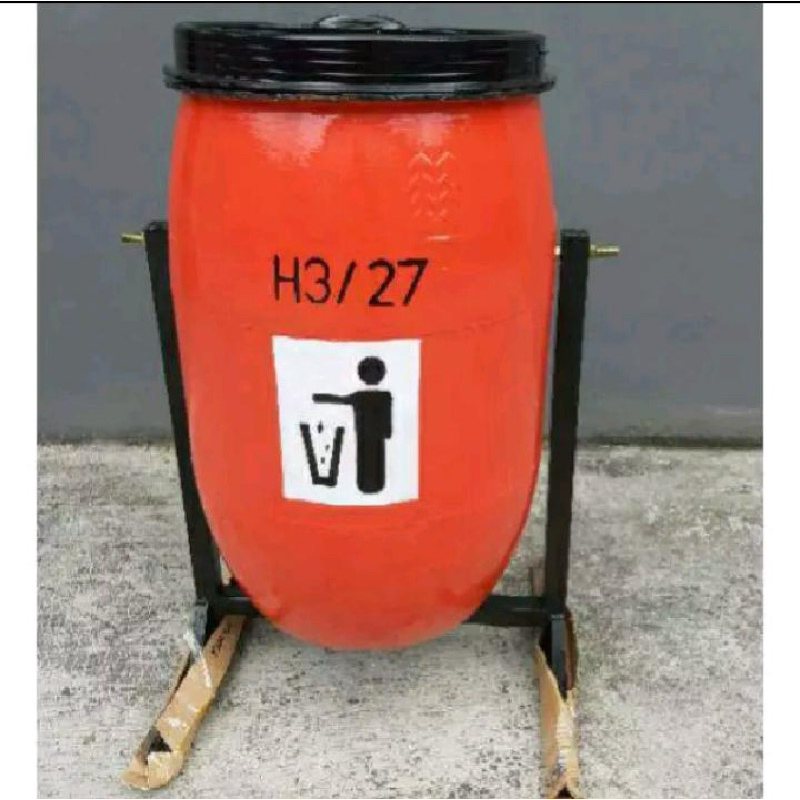 tong sampah plastik 60 liter/drum plastik