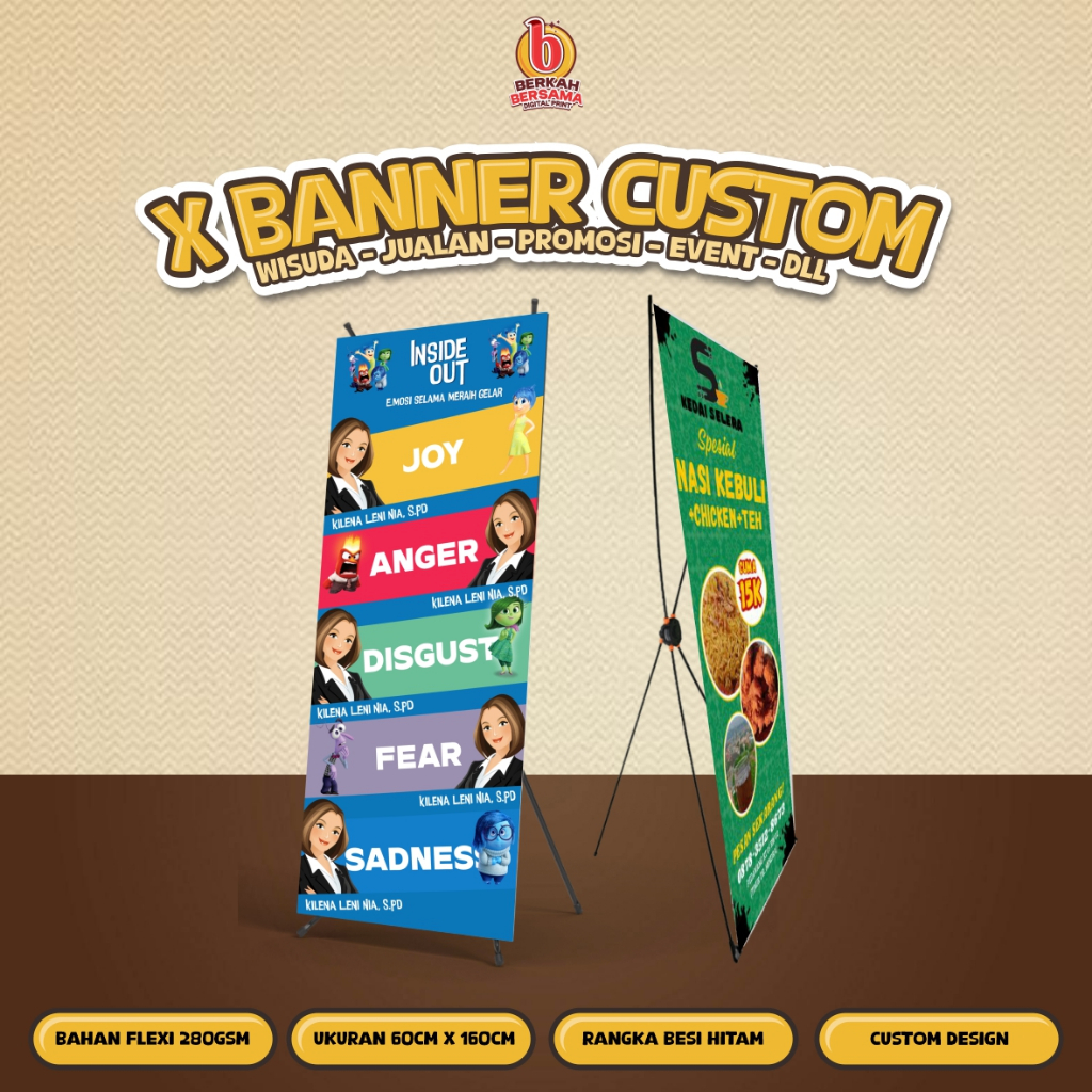 X BANNER / X BANNER JUALAN / X BANNER WISUDA / X BANNER SIDANG / X BANNER WEDDING