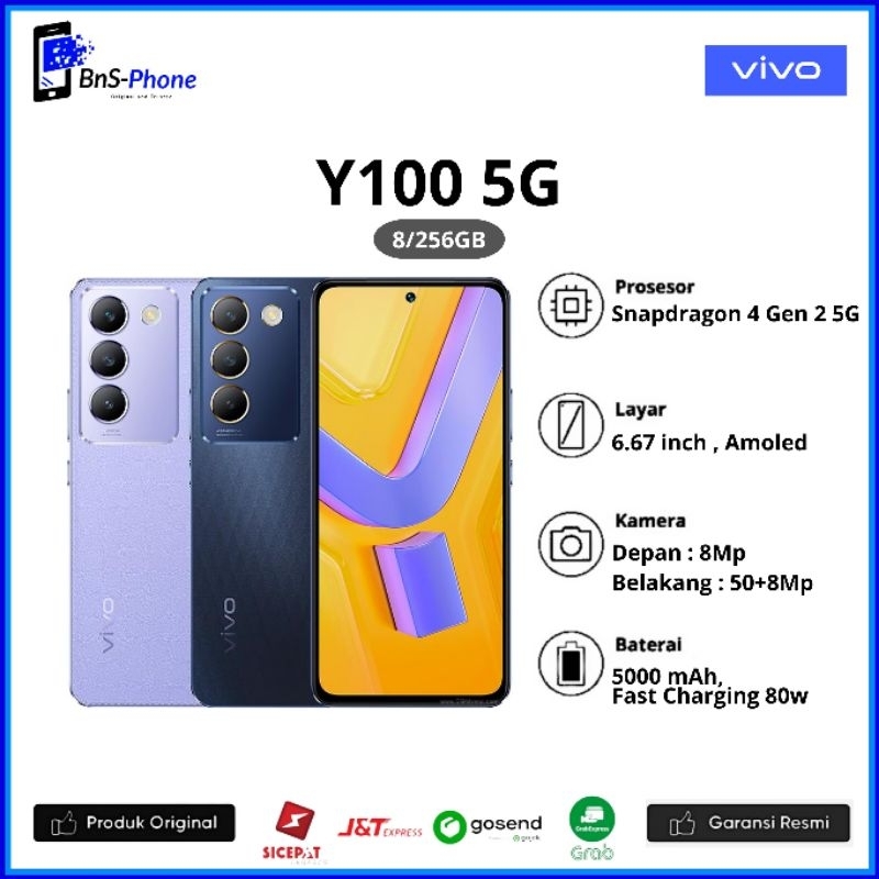Vivo Y100 5G 8/256GB Garansi Resmi