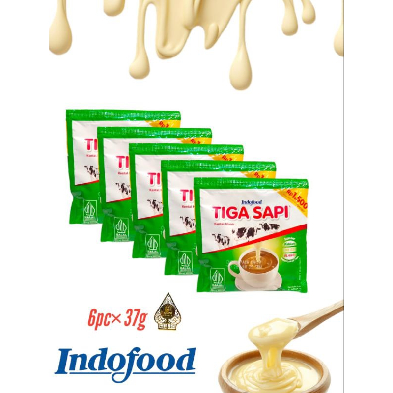 

Susu TIGA SAPI SKM kental manis 1 renteng isi 6 pcs