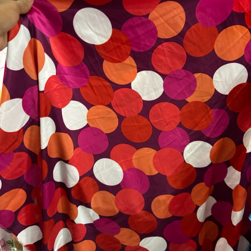 kain baby silk motif // kain motif polkadot // kain bahan silk // apx