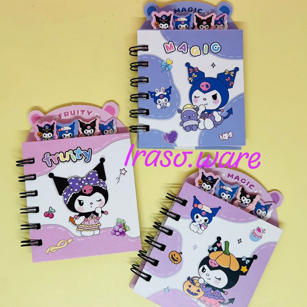 

Notes Binder Mini Dengan Pembatas Kuromi
