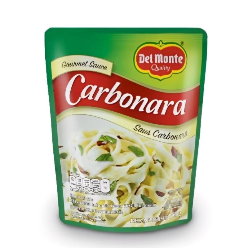 

DELMONTE Carbonara Standing Pouch 180gr - Halal - BPOM - Saus Carbonara