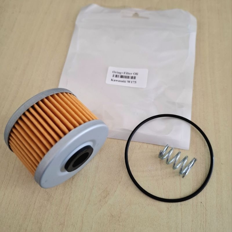 FILTER OLI W175 + ORING KAWASAKI W175 FILTER OLI BONUS ORING KAWASAKI W175