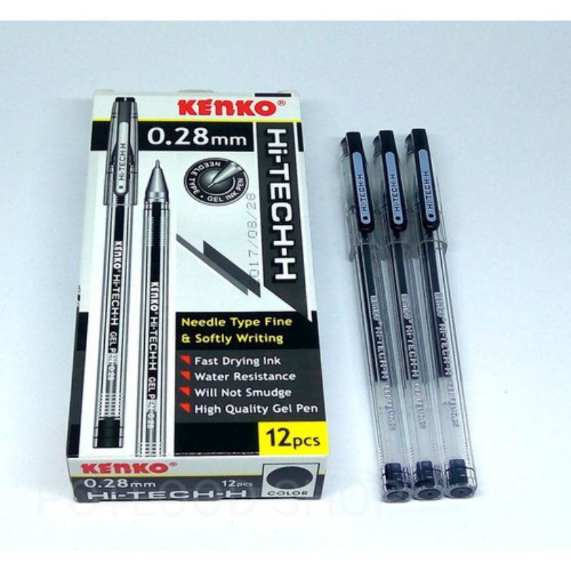 

Kenko GEL PEN Pulpen Jel Pena Jel Pen Tinta Gel Hi-Tech H 0.28 MM Pulpen hitech 0.28 mm