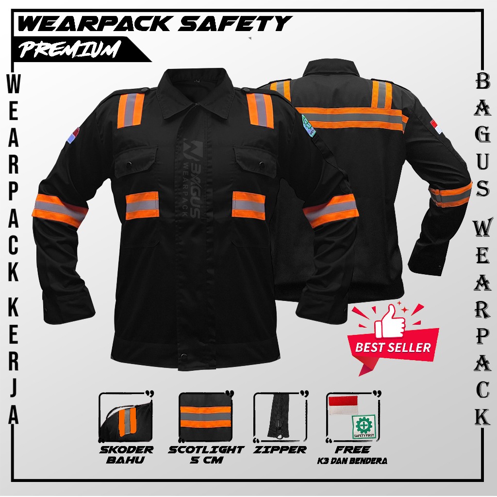 BEST SELLER BAJU PROYEK KEREN / BAJU TAMBANG / WEARPACK SAFETY / BAJU WELDER / SERAGAM KERJA / BAJU