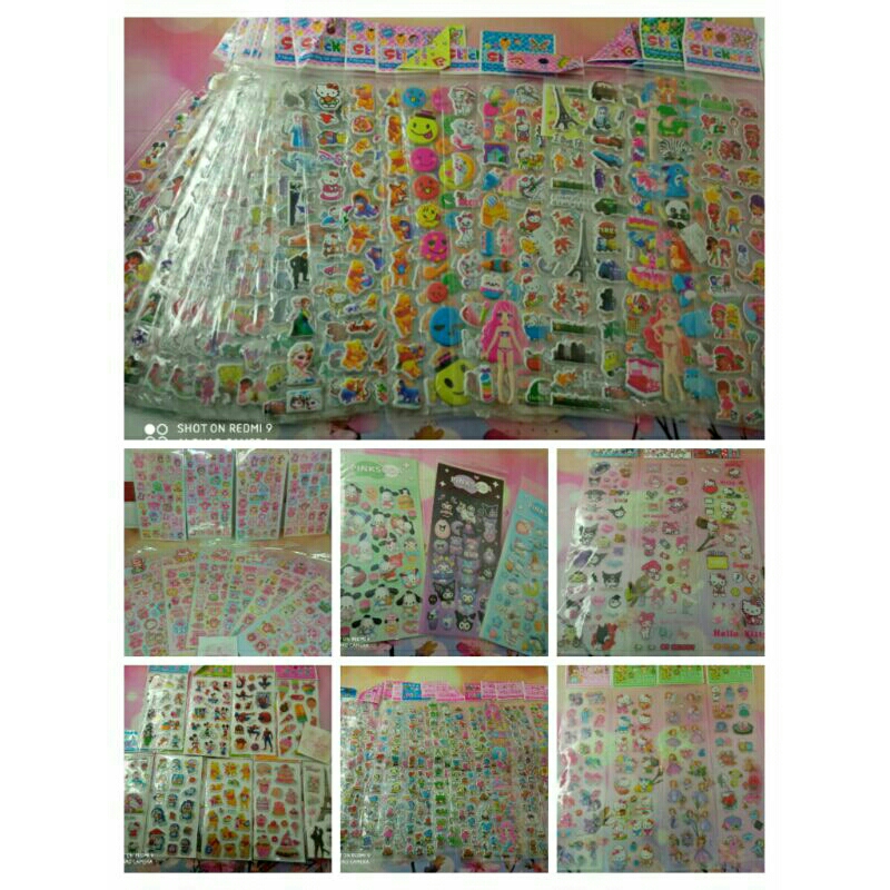 

stiker sanruo/ stiksr timbul karakter lucu murah