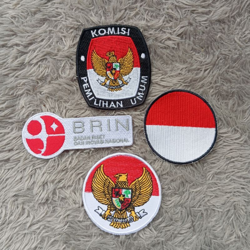 Badge KPU, BADGE BORDIR KPU, BORDIR KOMPUTER, LOGO KEMENTRIAN