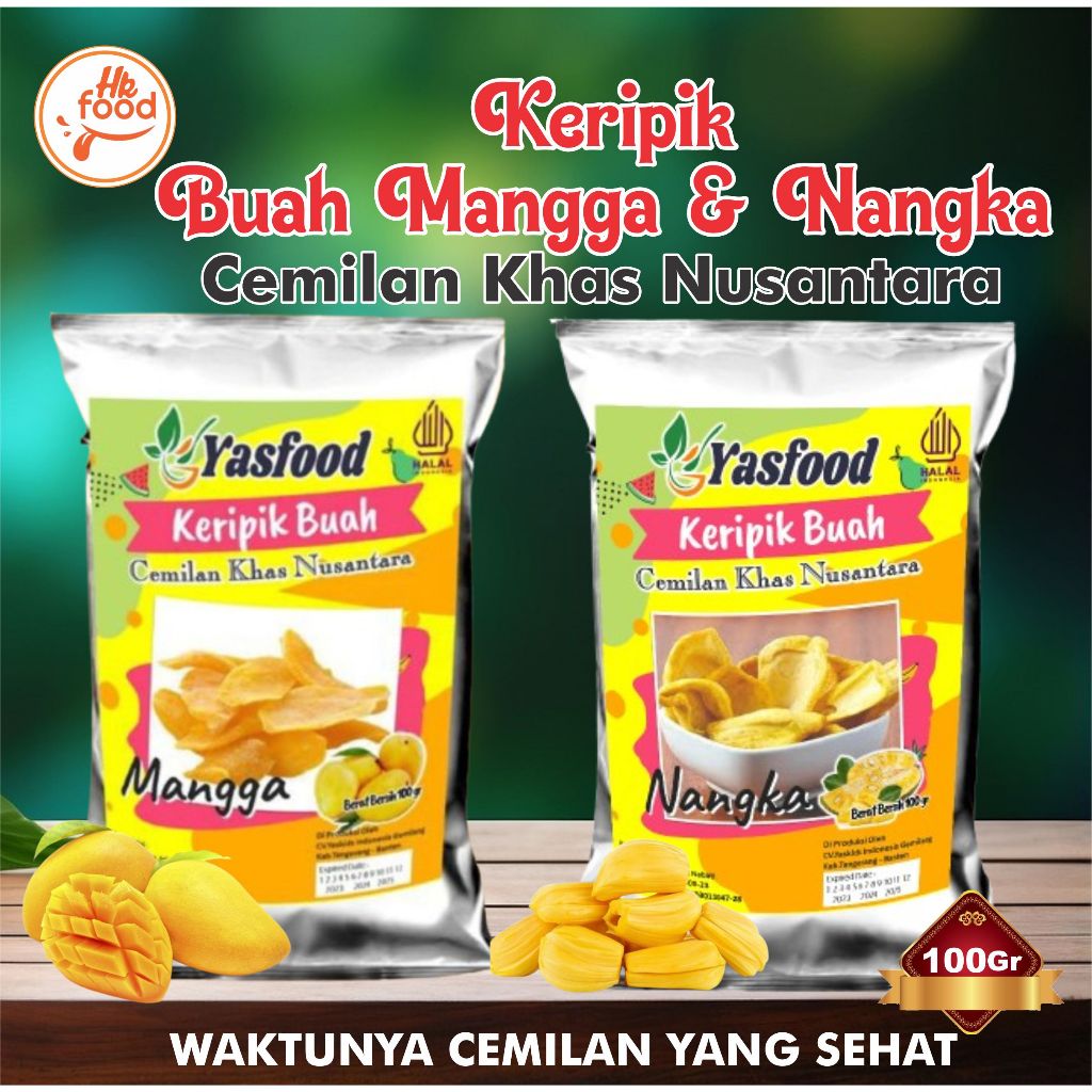 

Keripik Buah Mangga Dan Nangka Cemilan Sehat Vegetarian 100 gr