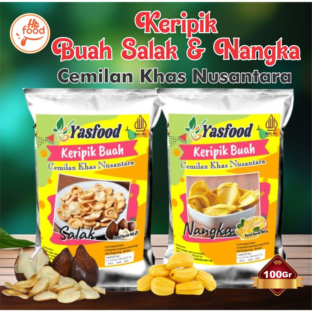 

Keripik Buah Salak Dan Nangka Cemilan Sehat Vegetarian 100gr