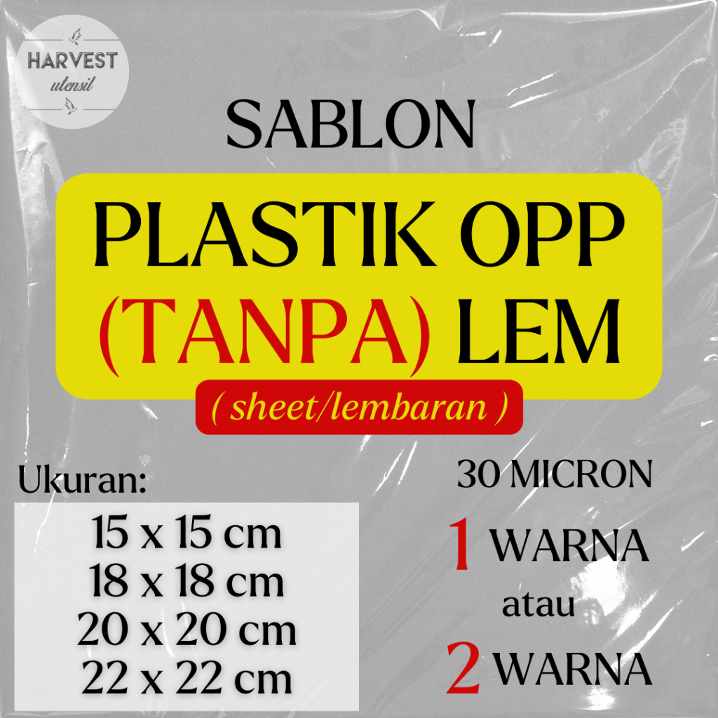 Sablon Cetak Plastik OPP Lembaran Sheet Packaging Roll Cake Jajanan Pasar Cake Slice Chiffon Bolu Al