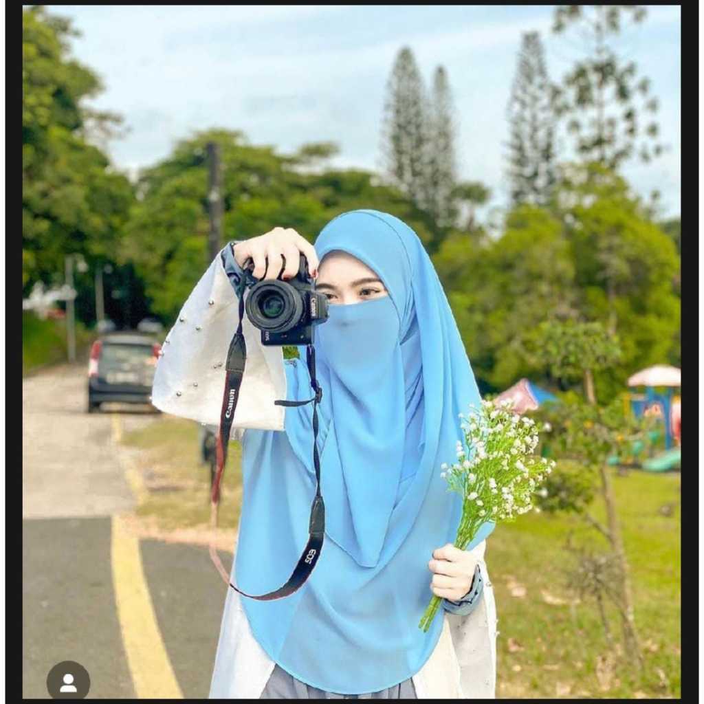 khimar segi empat oval set cadar khimar malay curve ceruty babydoll premium