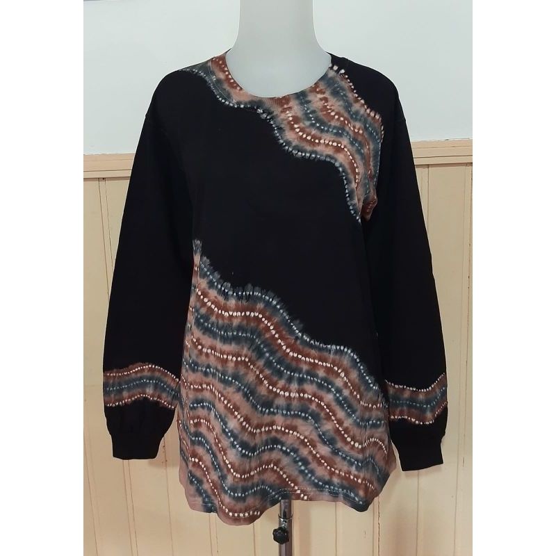 Baju Kaos Sasirangan Atasan Kaus Wanita Cewek Remaja Dewasa Lengan Panjang Katun Adem Casual Terbaru