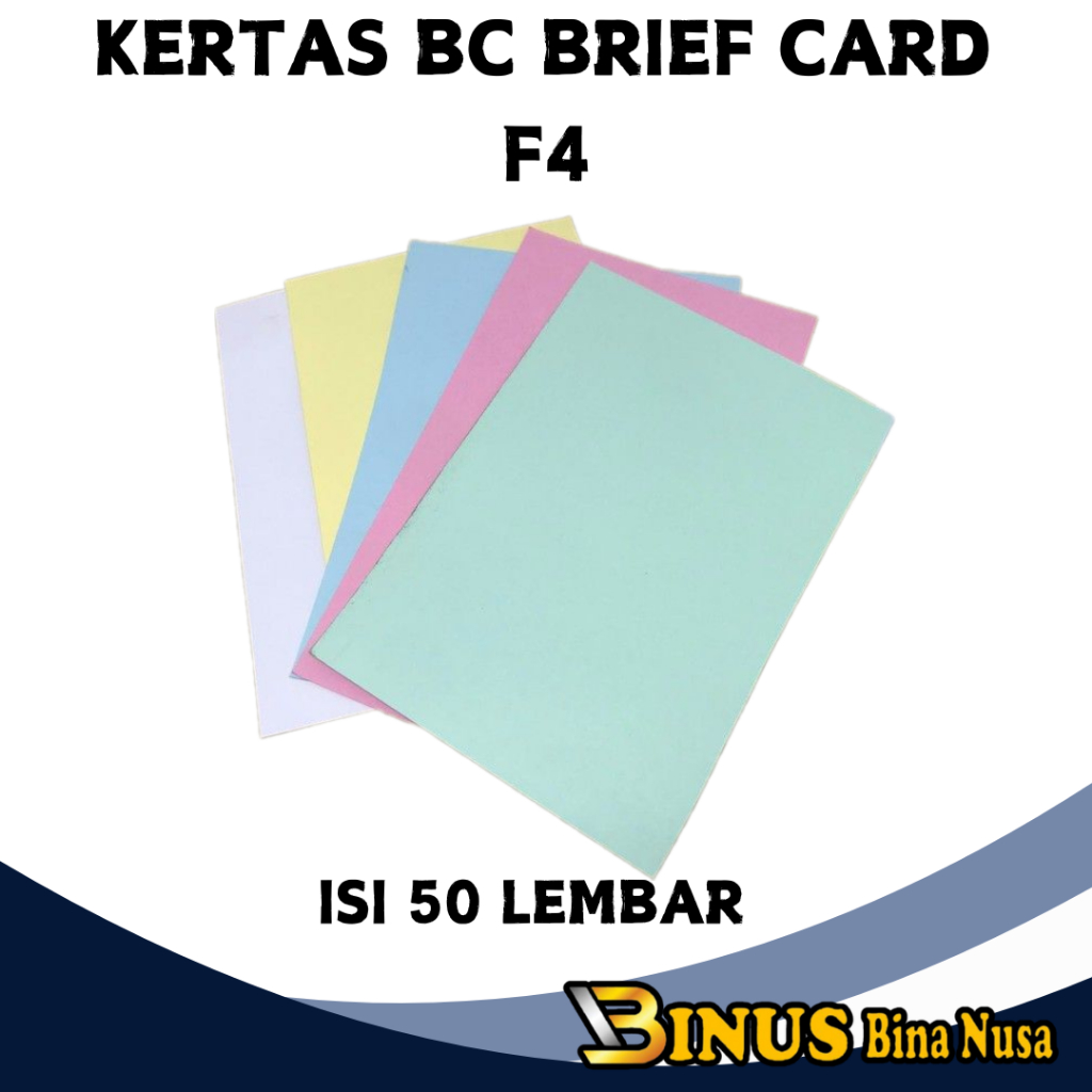 

Kertas Brief Card F4 160 gsm isi 50 lembar / Kertas BC F4