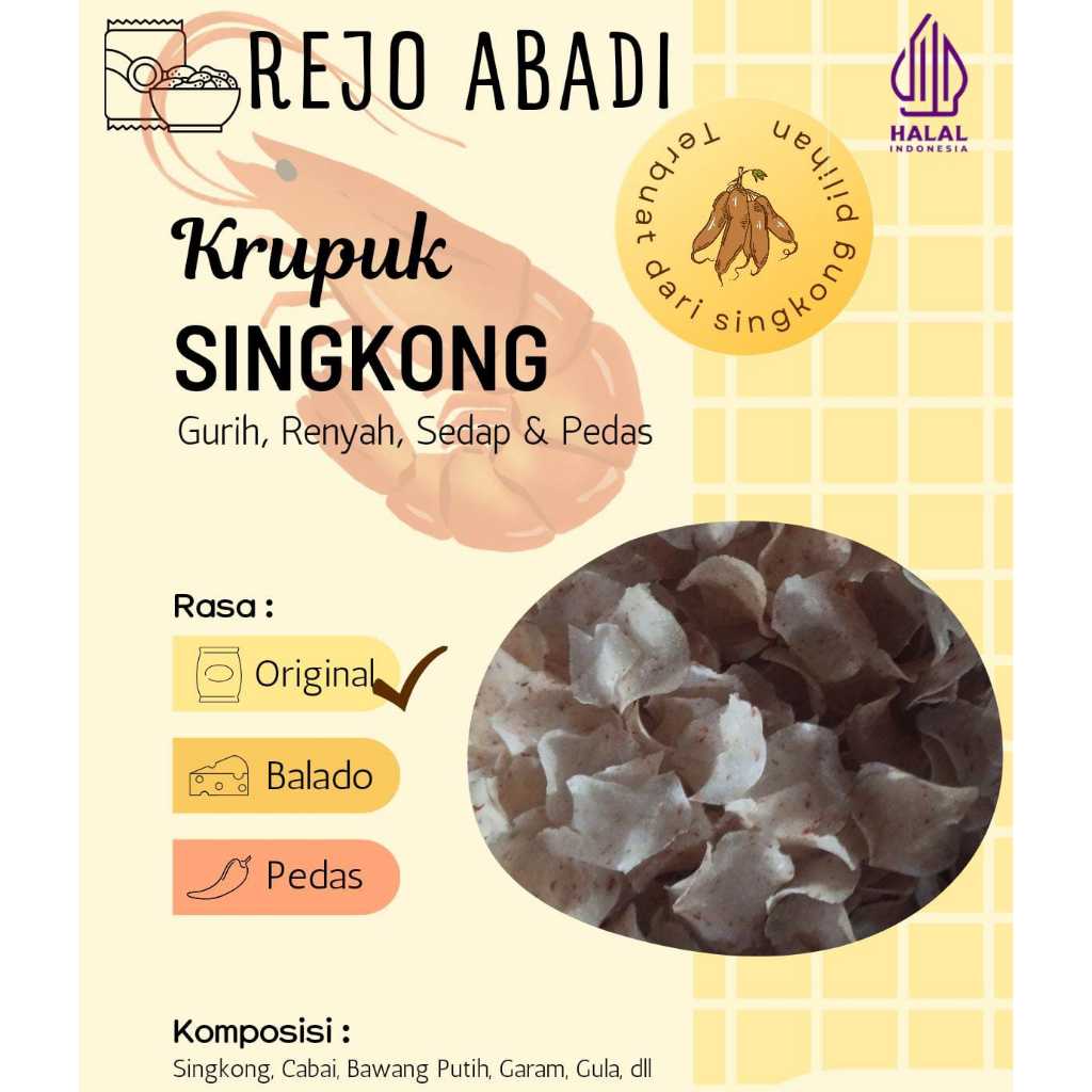 

Krupuk Singkong Mentah Rasa Original isi 250gram