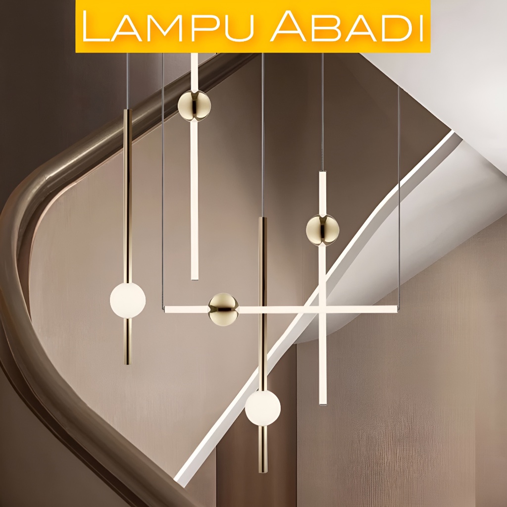 Lampu ABADI Lampu Gantung Hias LED Akrilik Lampu Gantung Nordik Lampu Dinding Nordik Antik Unik Untu