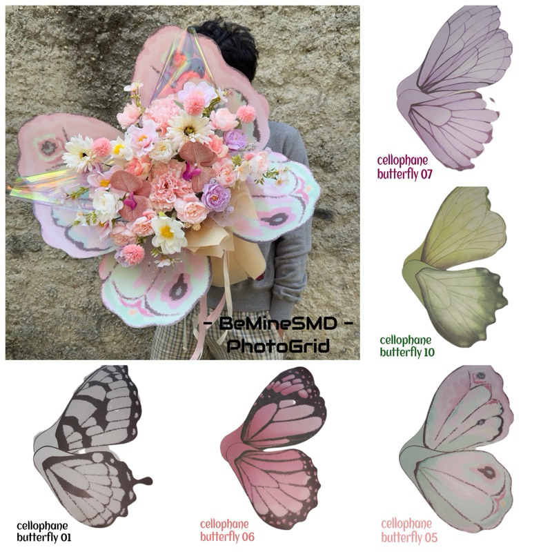 

KERTAS BUKET KUPU BUTTERFLY 50 x 56 cm dijual per SET (4 lembar)