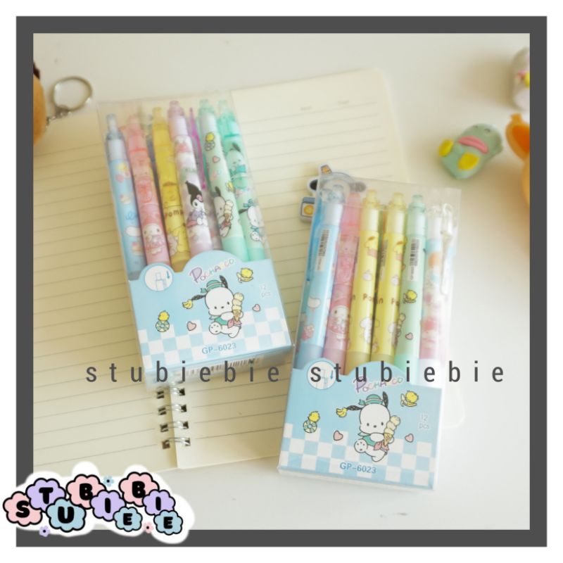 

6pcs Pulpen Mekanik Sanrio Motif Karakter Kuromi My melody set