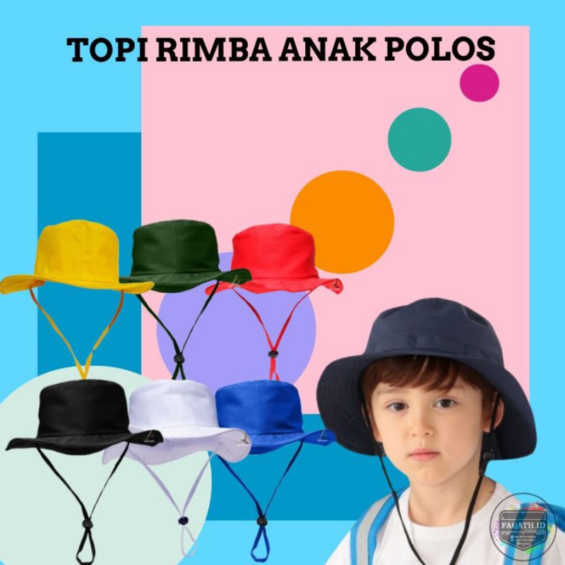 TOPI RIMBA ANAK UNISEX | TOPI GUNUNG ANAK | TOPI BUCKET RIMBA | TOPI ANAK TK PAUD SD SMP | TOPI RIMB