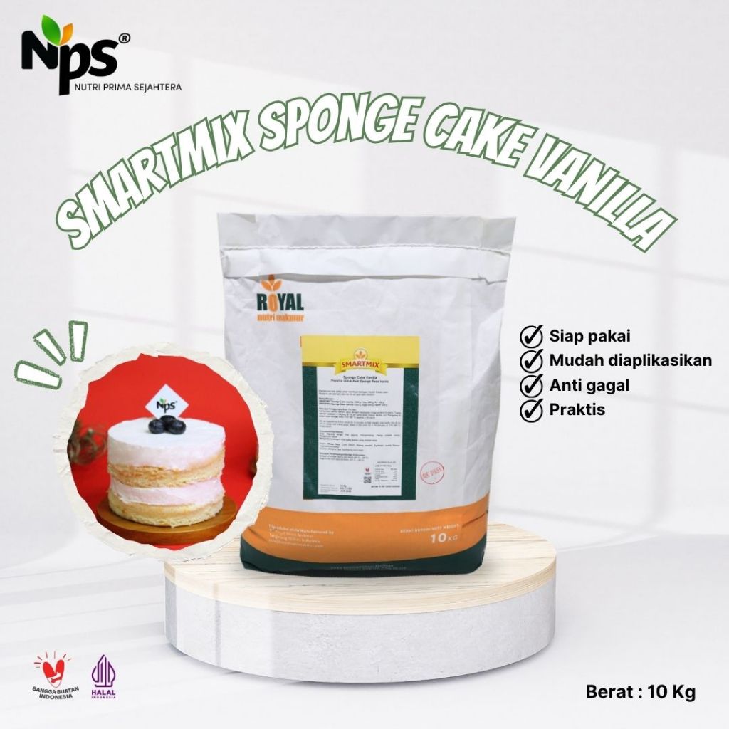 

SMARTMIX Sponge Cake Vanilla / Tepung Premix Sponge Cake Vanilla