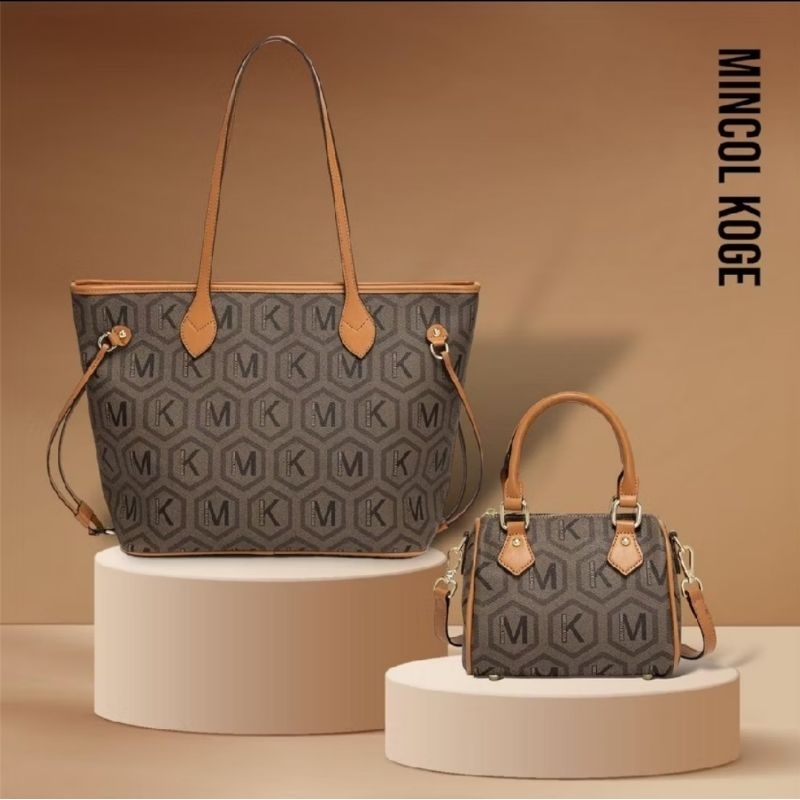 Ready【MINCOL KOGE】(8650-2)-Viona Bag - Tas Fashion Wanita 2 in 1 Original (dapat 2 tas1 harga)