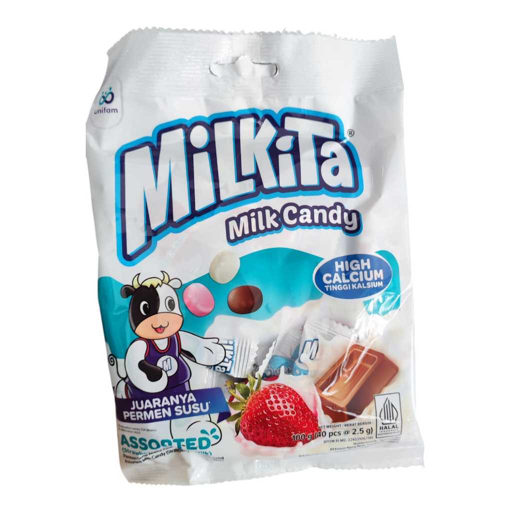 

Milkita Bag Assorted 1 Pak isi 40 Pcs Permen Susu Aneka Rasa