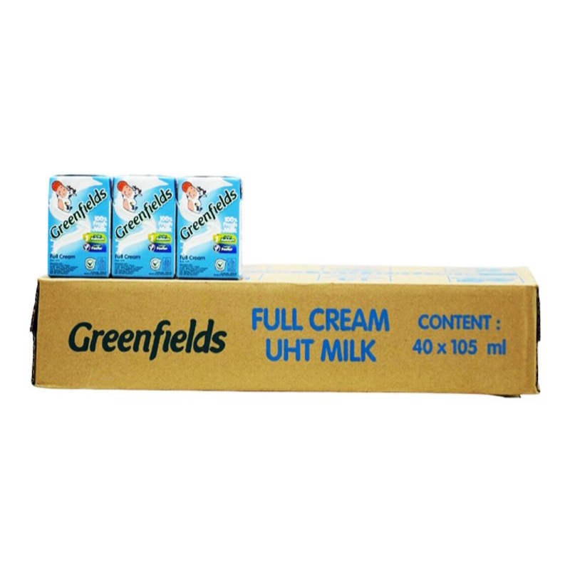 

Greenfield Susu UHT Full Cream Kotak 40 × 105 ml - 1 Karton