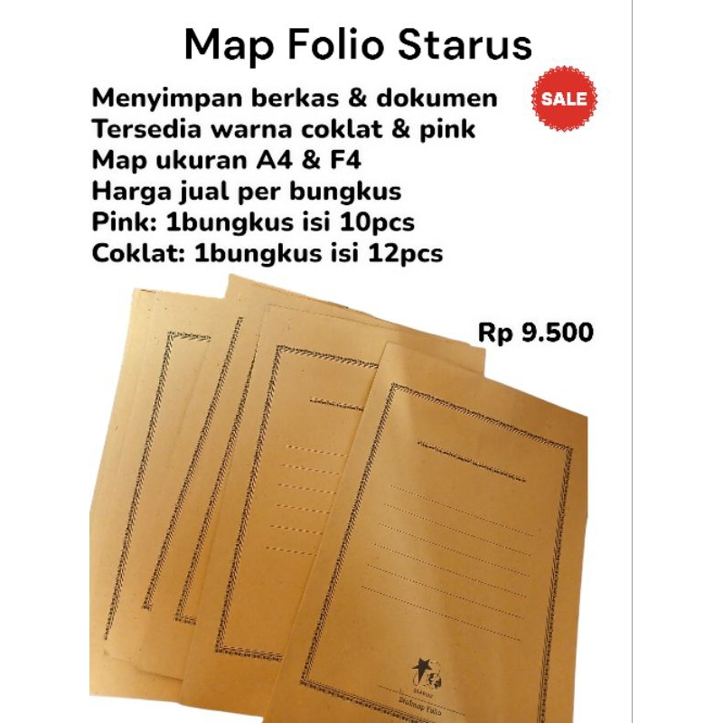 

{APM}[10Pcs & 12Pcs]]Map Folio Kuning & Pink/ Stofmap Folio/ Merek Starus