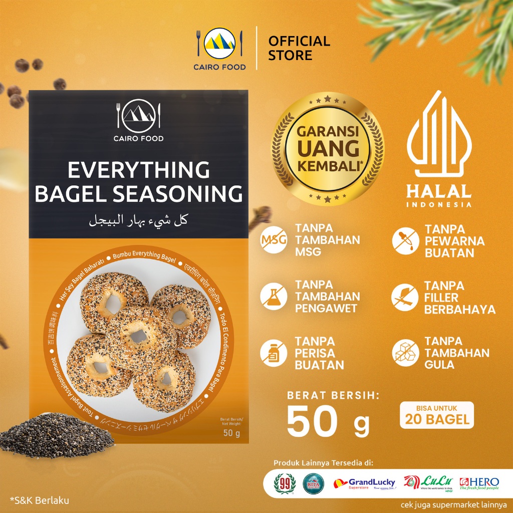 Bumbu Everything Bagel Sehat – Tanpa MSG, 100% Rempah Murni | Cairo Food