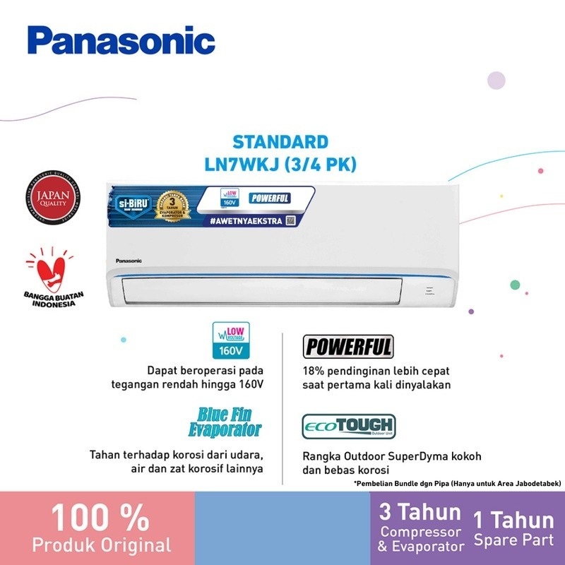 PANASONIC PN7WKJ - AC PANASONIC 0.75 PK DELUXE STANDARD CS CU PN7WKJ BATAM