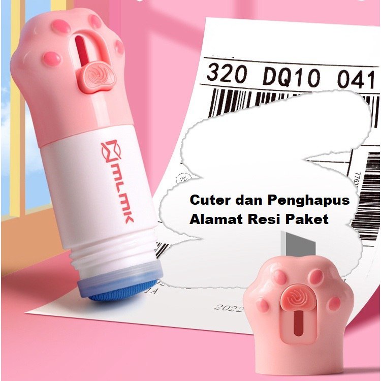 

Alat Penghapus Resi 2in1 Cutter Pembuka Paket penghilang informasi