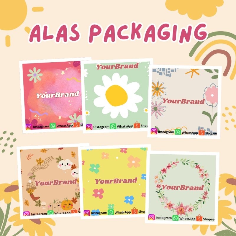 

Alas mini gift | Alas kertas packaging free plastik | Alas aksesoris Tipe F flower