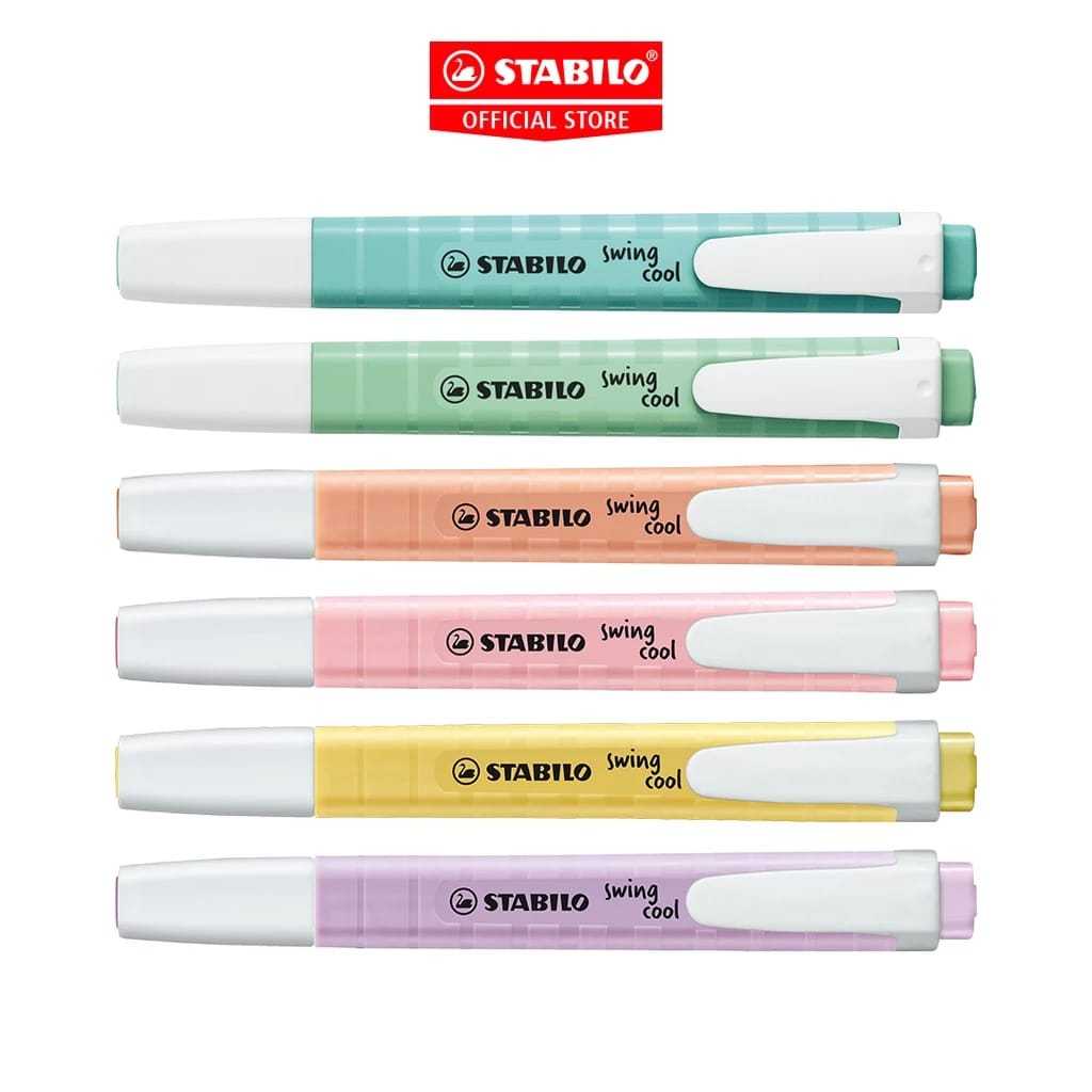 

STABILO swing cool Pastel Highlighter Pen Marker Spidol Warna Warni Stationery Set Alat Tulis