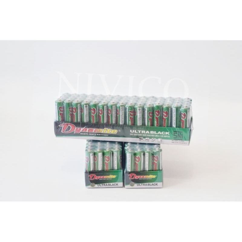 Baterai DYNAMITE Ultrablack AAA A3 R03 1.5v 60pcs