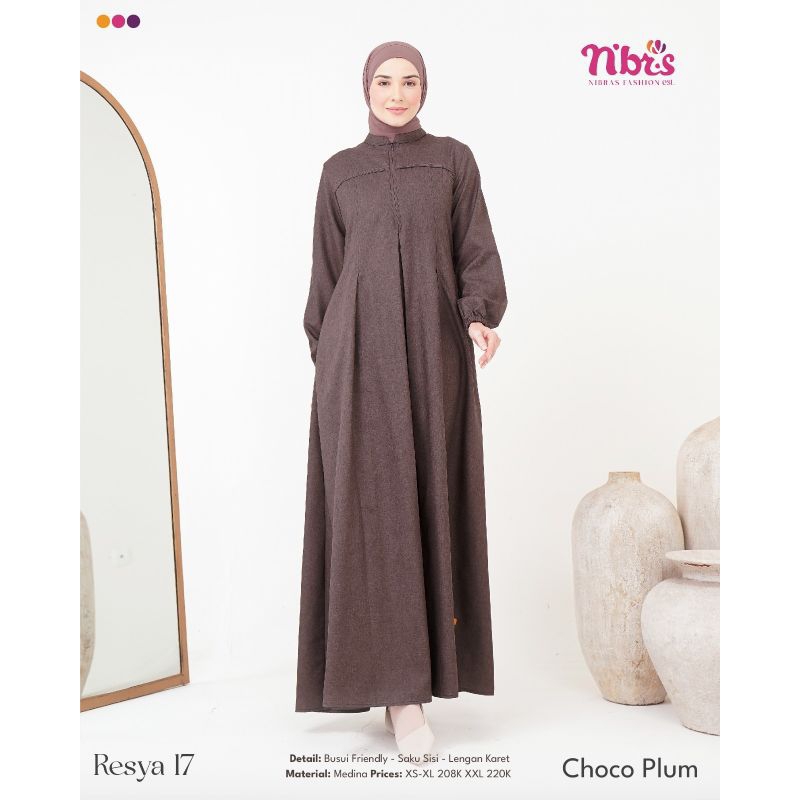 Gamis Resya 17 Choco Plum By Nibras