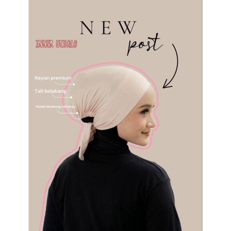 Inner basic/ inner UNIQLO / inner tali / Ciput tali / Ciput hijab/ Dalaman hijab