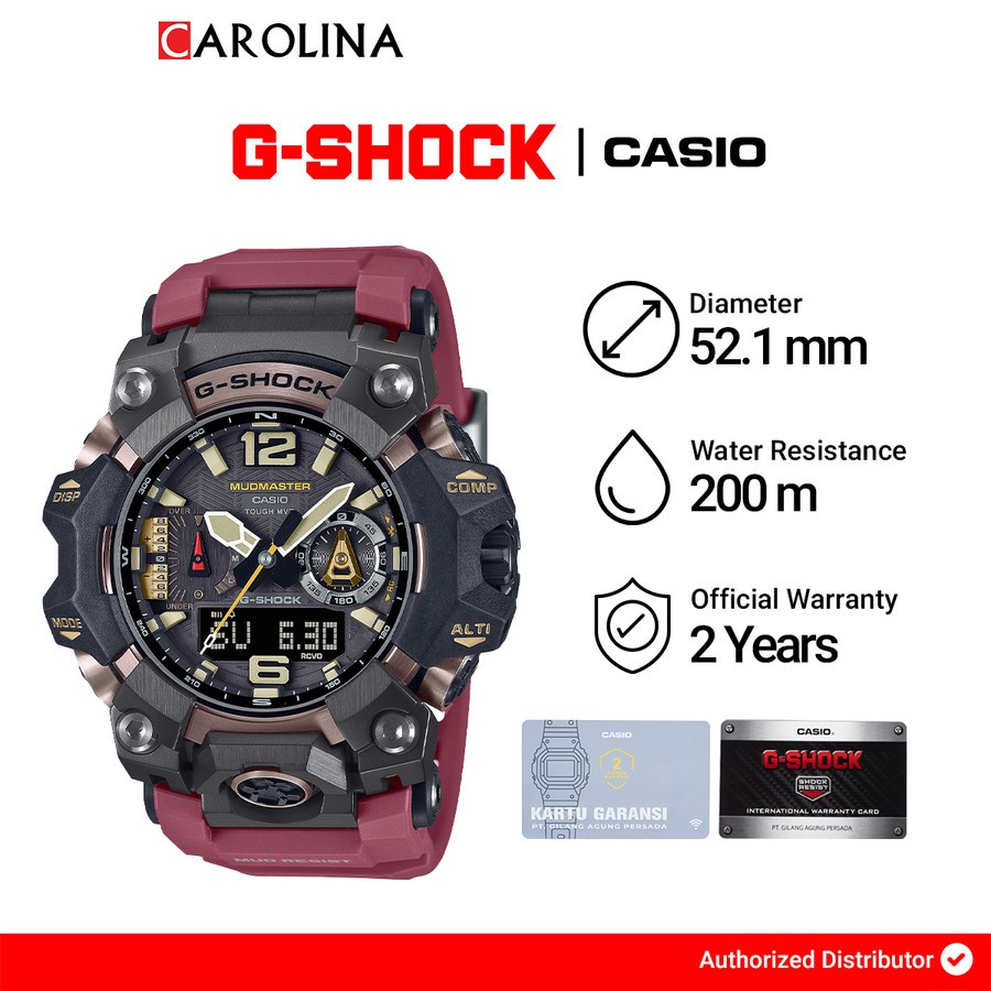 Jam Tangan Pria Mudmaster Casio G-shock GWG-B1000-1A4 Master Of G - LAND Digital Analog Dial Red Res