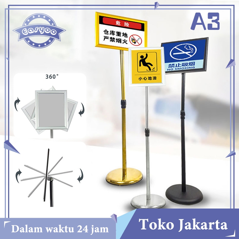 

Stand Display Stand Poster A3 Telescopic Frame Poster Display Paket Standing Frame