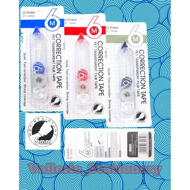 

TRIFELLO CORRECTION TAPE PET TRANSPARANT FILM TAPE (6MX5MM) TF-2050 TF-2052