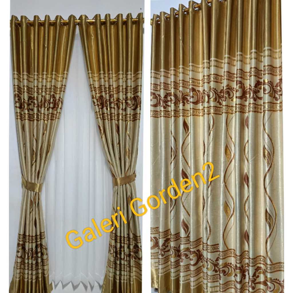 Gorden  Jendela Gorden Blackout  Smokring Pintu Motif Arizona Gorden PREMIUM serat Bludru