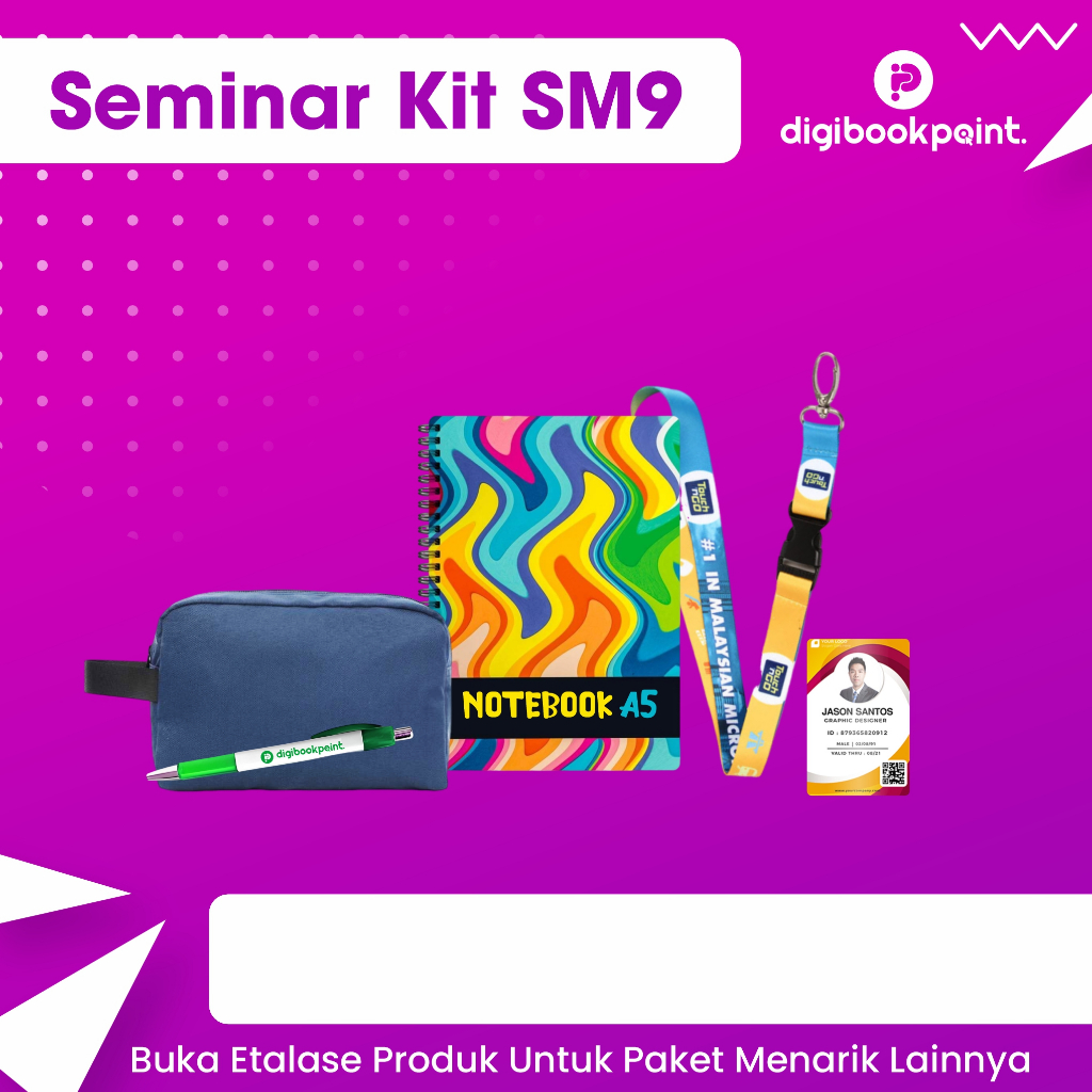 

Seminar Kit Isi Pouch, Notebook A6, Pulpen Sablon, Paket Lanyard, dan Tumbler Benno SM09