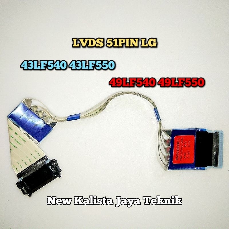 KABEL LVDS TV LG 43LF540 49LF540 43LF550 49LF550 ORIGINAL 51 PIN KABEL FLEXIBLE TV 43LF540T 43LF550 